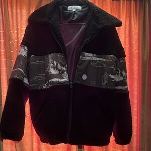 Black and Green Western Patterned Jacket